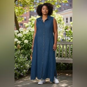 Ty Blue Maxi Dress Jeans Dress
